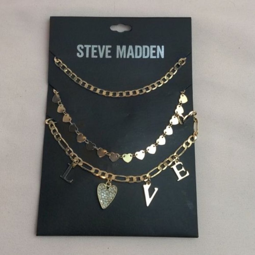 Steve Madden 3 Pack Love Necklaces